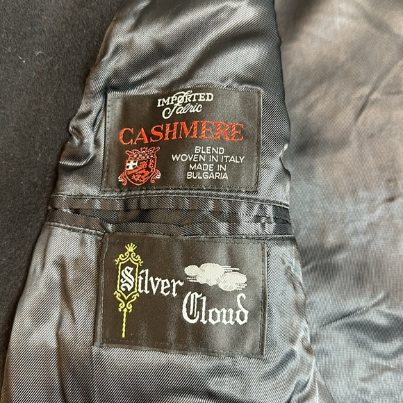 EUC Men’s Silver Cloud Italian/Bulgarian Cashmere Blend Long Casual Overcoat,46L - Picture 13 of 16